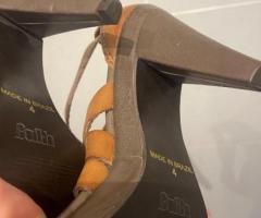 Natural leather women's high heel shoes size 3-4